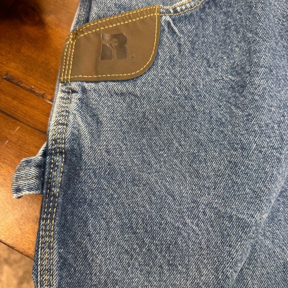 Wrangler Riggs Workwear‎ Men Jeans 35x32 Blue Denim Carpenter Utility READ - Picture 7 of 10